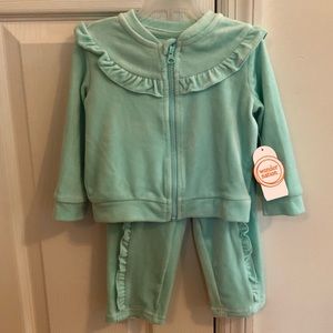 Baby velour matching set